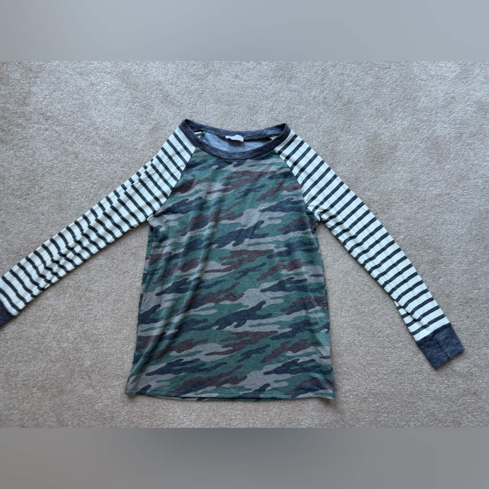 Pink Lily Camo Shirt